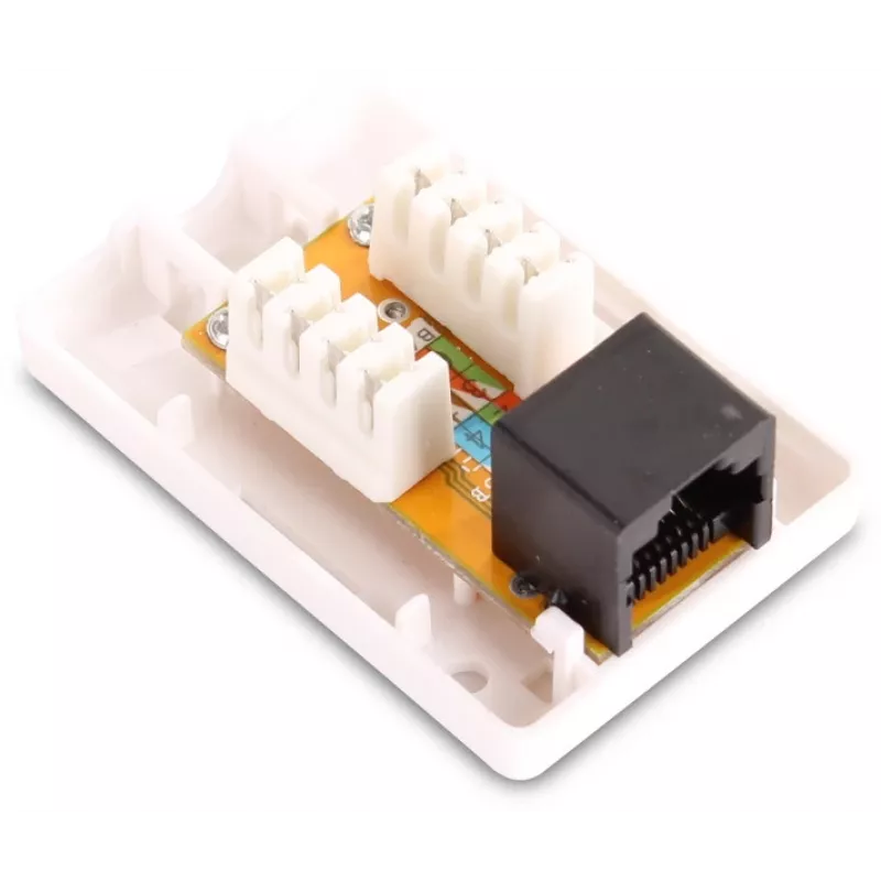 GETFORT GF-1G6UTP Toma de red RJ45 Cat.6 UTP de superficie, Blanco