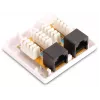 GETFORT GF-2G5EUTP toma de red doble RJ45 Cat.5e UTP de superficie, blanca