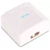 GETFORT GF-2G5EUTP toma de red doble RJ45 Cat.5e UTP de superficie, blanca