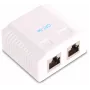 GETFORT GF-2G5EUTP toma de red doble RJ45 Cat.5e UTP de superficie, blanca