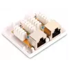 GETFORT GF-2G6FTP Toma de red aparente blindada, 2x RJ45, Cat6 FTP, blanca