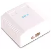 GETFORT GF-2G6FTP Toma de red aparente blindada, 2x RJ45, Cat6 FTP, blanca