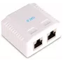 GETFORT GF-2G6FTP Toma de red aparente blindada, 2x RJ45, Cat6 FTP, blanca