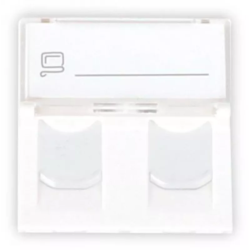 GETFORT GF-2MOD-2G módulo de red Mosaic 2 puertos RJ45 Cat.5e, 45x45mm, blanco