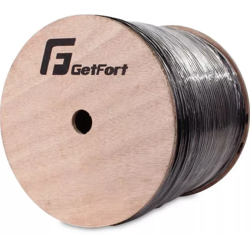 GETFORT GF-DAC-12J cable exterior con armadura, 12 fibras, monomodo OS2 G.652D, 1 m, para enterrado directo, negro