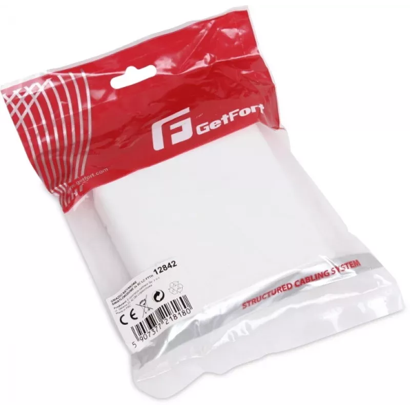 GETFORT GF-FO2P roseta de fibra óptica FTTH con adaptadores SC/APC y LC/APC, caja de pared 2 puertos, monomodo, blanca
