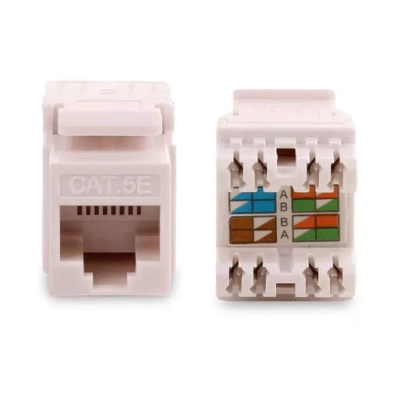 GETFORT GF-K5EUTP Módulo Keystone Cat.5e UTP RJ45, blanco