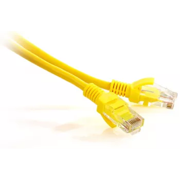 Latiguillo GETFORT GF-PC5EUTP-3Y Cat.5e UTP, 3m, amarillo, RJ45, contactos dorados, 1 Gbit/s