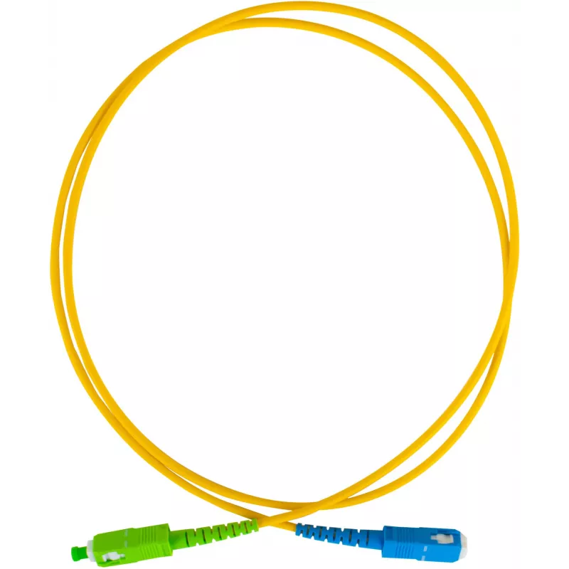 Cable de red de fibra óptica monomodo GETFORT GF-SUSAS5 SC/UPC a SC/APC simplex 5m LSZH amarillo