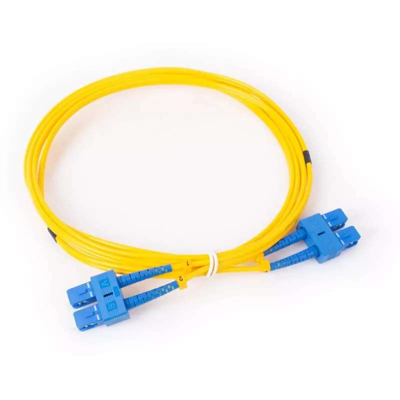 GETFORT GF-SUSUD2 Cable de fibra óptica monomodo dúplex SC/UPC a SC/UPC, 2 m, amarillo