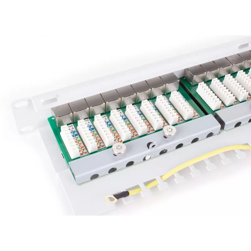 GETFORT PGF-6FTP24-B6-G Panel de parcheo FTP CAT.6 24 puertos Gris 1U montaje en rack