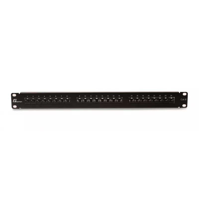 GETFORT PGF-6UTP24-B5 Panel de parcheo UTP Cat.6 de 24 puertos