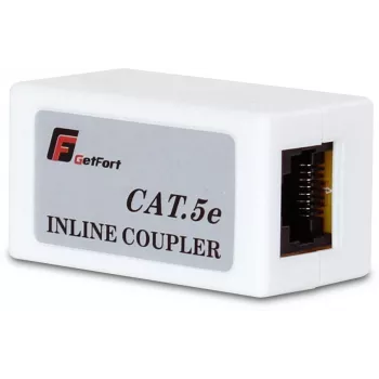 GETFORT RJ45 Cat.5e UTP Acoplador en línea hembra-hembra (negro)
