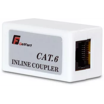 GETFORT Acoplador en línea RJ45 Cat.6 UTP hembra a hembra negro