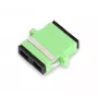 GETFORT Adaptador de fibra óptica SC/APC dúplex, monomodo, verde, montaje en panel con brida