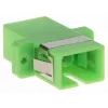 GETFORT SC/APC Adaptador de fibra óptica simplex, monomodo, verde, montaje con brida