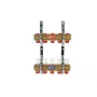 Giacomini R553D 1 pulgadas x 3/4 pulgadas Colector modular de 10 circuitos para sistemas de calefacción por suelo radiante y refrigeración, latón niquelado