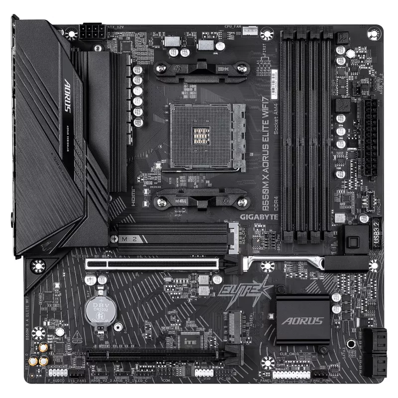 Placa base micro-ATX Gigabyte B550M X AORUS ELITE WIFI7 (AM4, DDR4, 2x M.2, Wi-Fi 7)