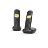 Gigaset A170 Duo Negro Teléfono inalámbrico DECT con contestador automático, 2 auriculares, ECO DECT