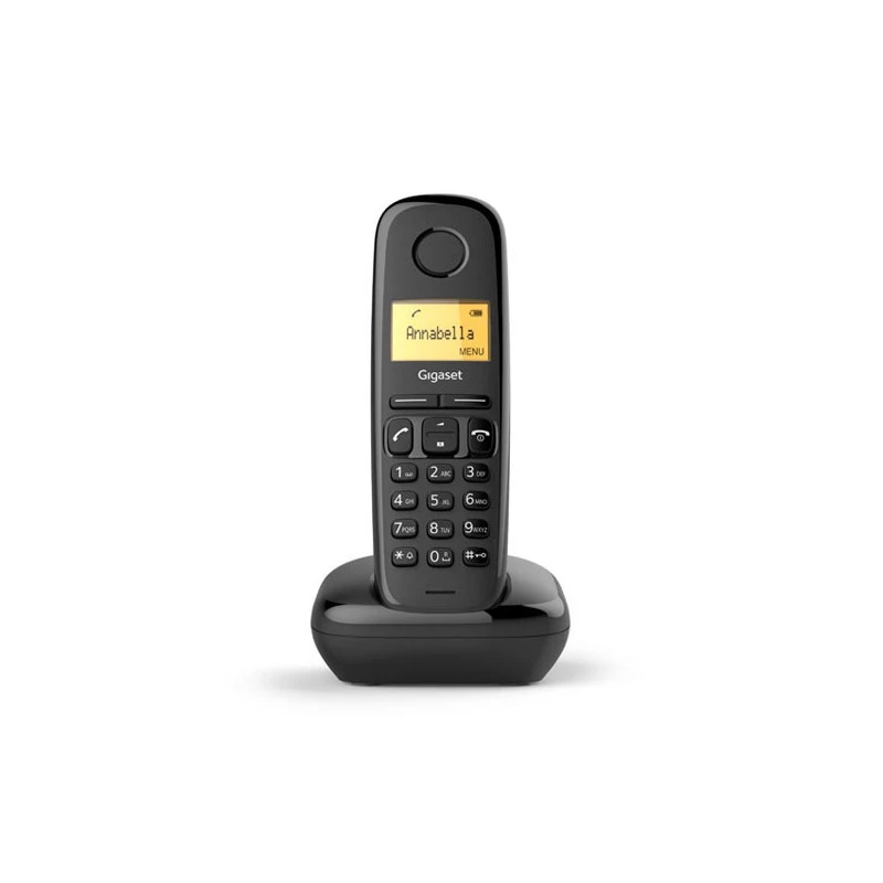 Gigaset A170 Duo Negro Teléfono inalámbrico DECT con contestador automático, 2 auriculares, ECO DECT