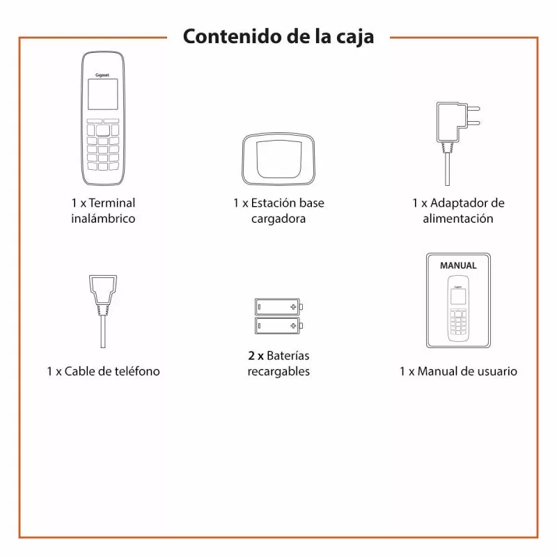 Gigaset A270 teléfono inalámbrico DECT negro