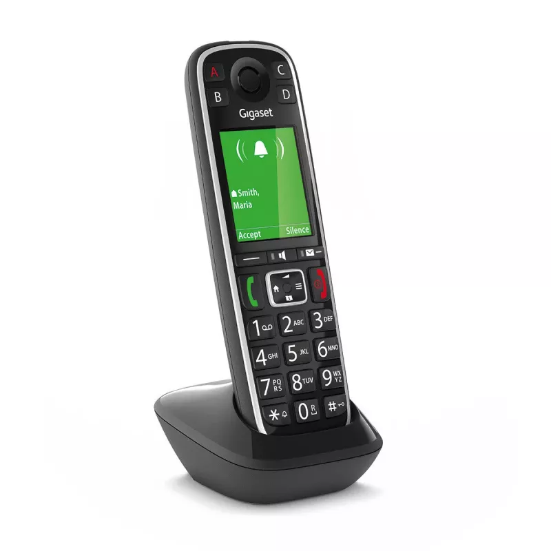 Gigaset E720HX Terminal adicional inalámbrico DECT con identificación de llamadas, Negro