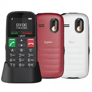 Gigaset GL30 Black | Teléfono móvil básico Dual-SIM con botón de emergencia SOS