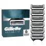 Gillette Intimate Recambio de cuchillas de afeitado, 6 cuchillas, Negro, Afeitado del vello íntimo masculino