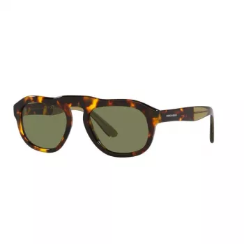 GIORGIO ARMANI AR8173-50922A Gafas de sol cuadradas de hombre Negro mate Gris degradado 52mm