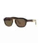 GIORGIO ARMANI AR8173-595873 Gafas de sol de hombre, montura de acetato Havanna, lentes de policarbonato grises, 52 mm