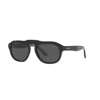 Gafas de sol de hombre GIORGIO ARMANI AR8173-500187 rectangulares negras/grises 52mm