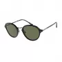 GIORGIO ARMANI AR8139-500131 Gafas de sol para mujer montura de acetato negra, forma cuadrada, lentes grises, 51 mm