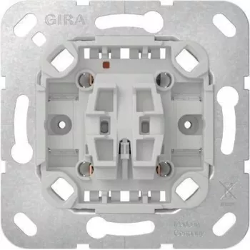 GIRA 381600 Mecanismo de conmutador de dos direcciones, 1 polo, 10 A, 250 V AC, empotrar, sin garras, para System 55