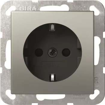 Gira 4188600 Mecanismo de toma SCHUKO System 55 acero inoxidable