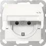 Gira 441427 Toma SCHUKO con tapa abatible, System 55, blanco puro