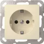 GIRA 445301 Toma de corriente SCHUKO con obturador, System 55, crema