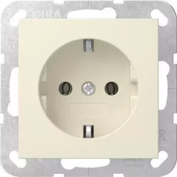 Gira 446601 Toma de corriente SCHUKO empotrar sin garras System 55 blanco crema brillante