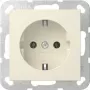 Gira 446601 Toma de corriente SCHUKO empotrar sin garras System 55 blanco crema brillante