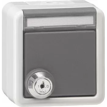 Gira 456930 Toma de corriente Schuko con tapa abatible bloqueable, cierre unificado, blanco puro brillante