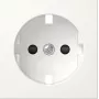 Gira 492103 Tapa para toma de corriente SCHUKO con tapa abatible, System 55, blanco puro