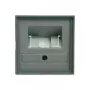 GIRA tapa para toma UAE/IAE/ISDN System 55, Standard 55, E2, Event, Event Klar, Event Opak, Esprit, ClassiX alum (027026)