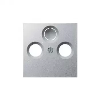 Gira tapa para toma de TV/radio, System 55, aluminio 086926