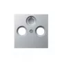 Gira tapa para toma de TV/radio, System 55, aluminio 086926