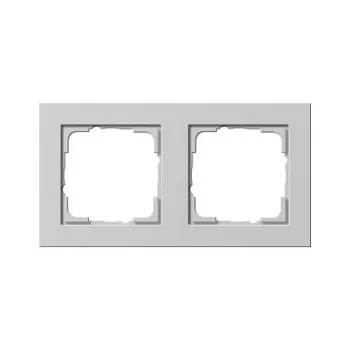 Gira E2 Marco embellecedor doble, Gris mate