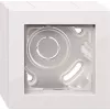 Gira E2 Caja de superficie 1 elemento con marco, blanco puro 106129