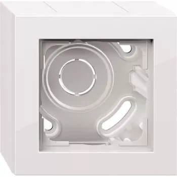 Gira E2 Caja de superficie 1 elemento con marco, blanco puro 106129