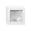 Gira E2 Caja de superficie 1 elemento con marco, blanco puro 106129