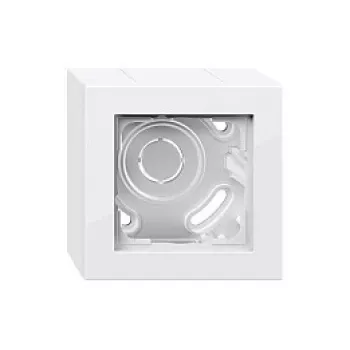 Gira E2 Caja de superficie 1 elemento con marco, blanco puro 106129