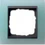 Gira Event Opak Antracita con placa central azul Marco embellecedor 1 elemento 021185