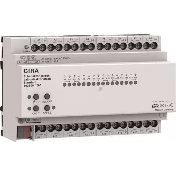 Gira KNX Actuador de conmutación y persiana/estor 16/8 canales 16 A REG Plus con KNX Secure 502800